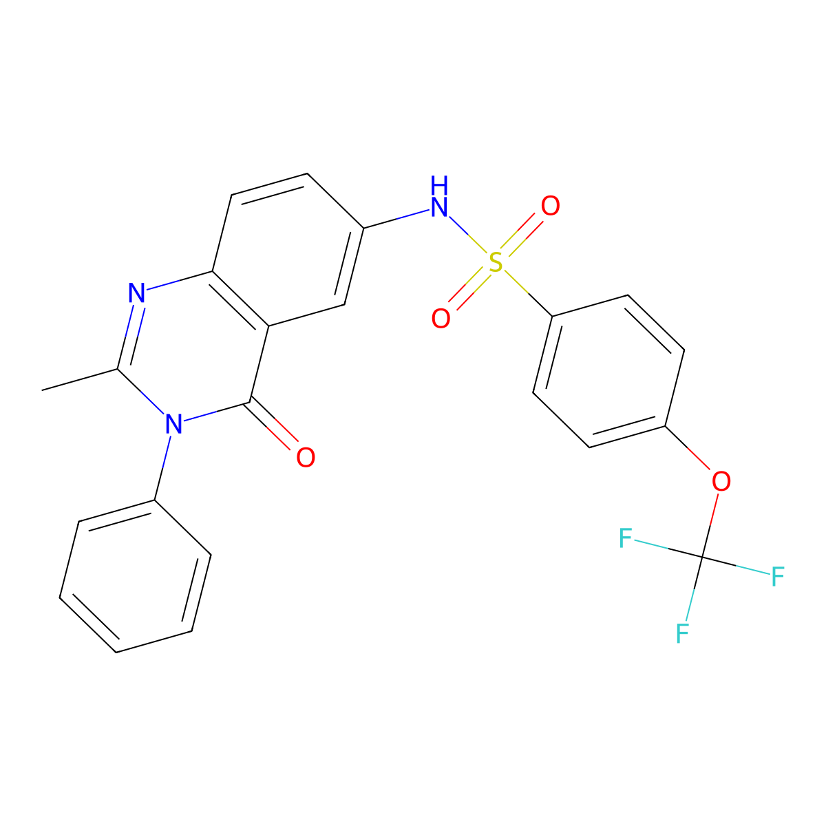 N-(2-methyl-4-oxo-3-phenyl-3,4-dihydroquinazolin-6-yl)-4-(trifluoromethoxy)benzenesulfonamide molecular structure, CAS 1105207-83-7