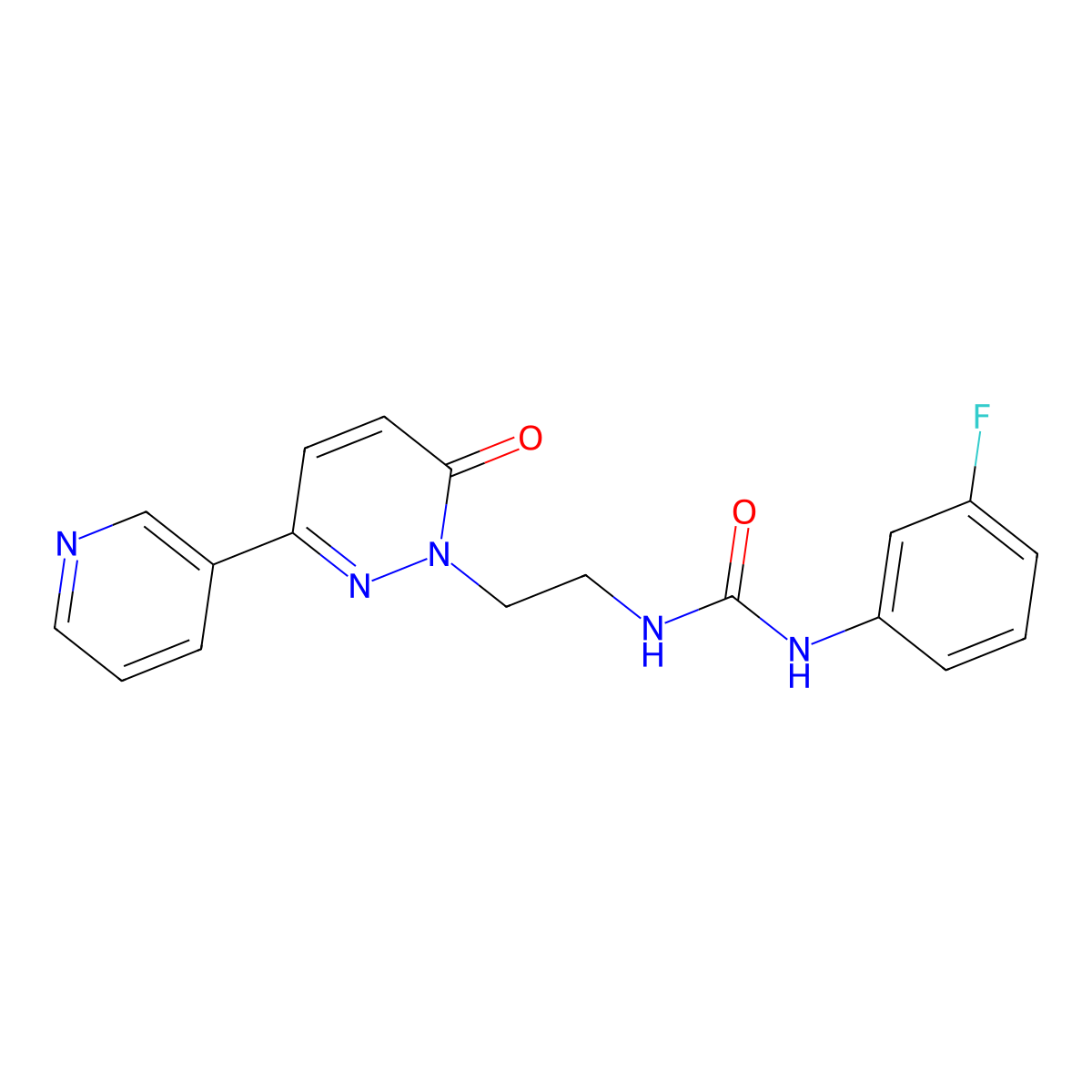 1-(3-fluorophenyl)-3-(2-(6-oxo-3-(pyridin-3-yl)pyridazin-1(6H)-yl)ethyl)urea molecular structure, CAS 1105208-16-9