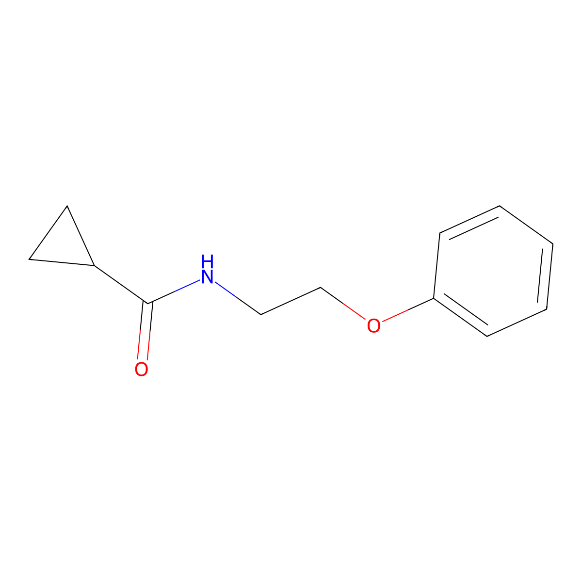 N-(2-phenoxyethyl)cyclopropanecarboxamide molecular structure, CAS 1105208-39-6