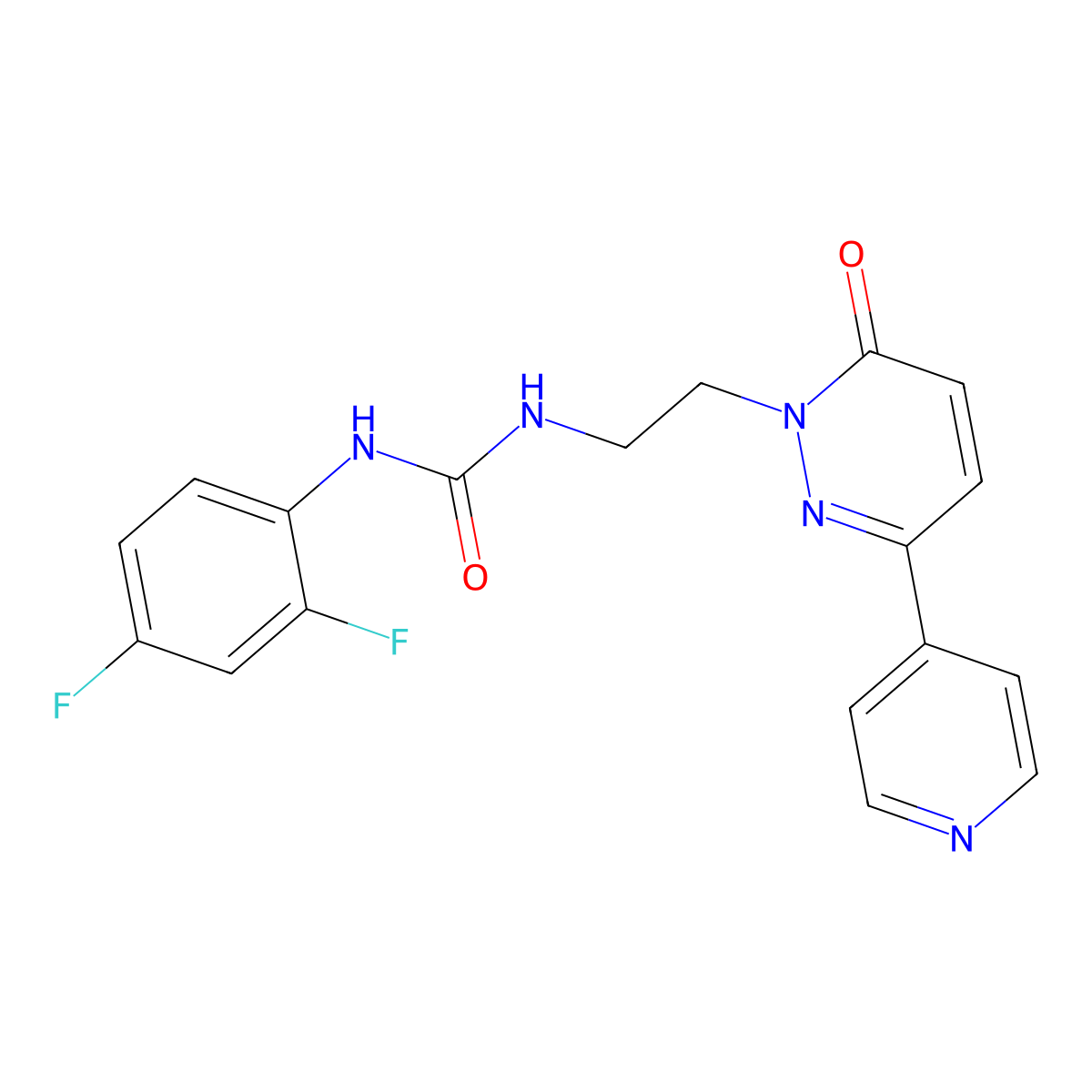 1-(2,4-difluorophenyl)-3-(2-(6-oxo-3-(pyridin-4-yl)pyridazin-1(6H)-yl)ethyl)urea molecular structure, CAS 1105208-44-3