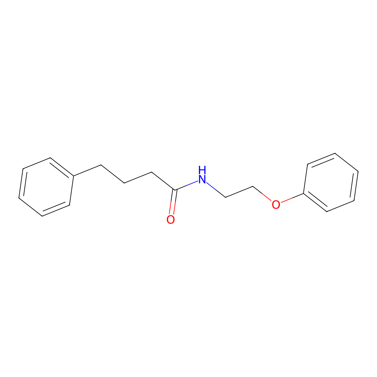 N-(2-phenoxyethyl)-4-phenylbutanamide molecular structure, CAS 1105208-70-5