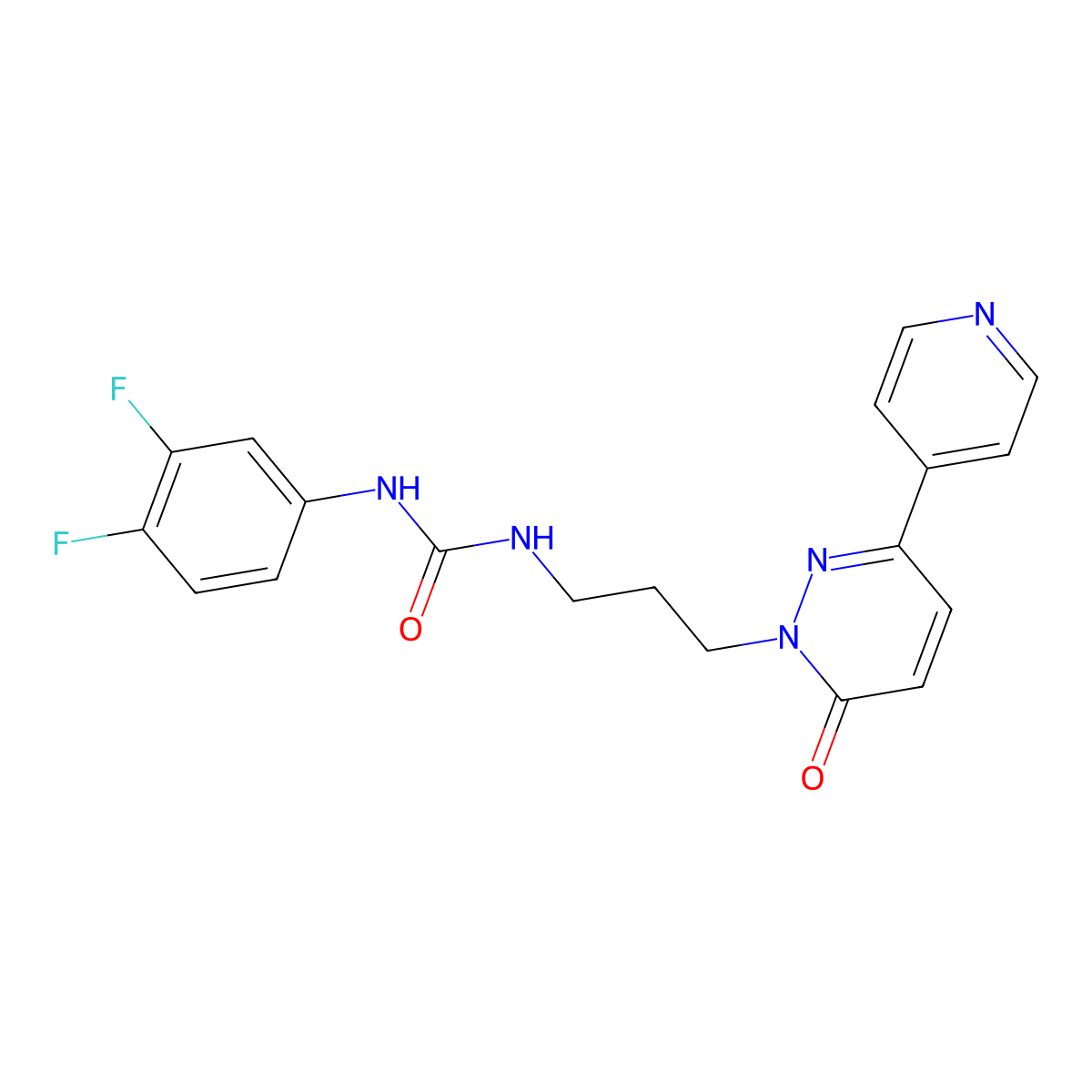 1-(3,4-difluorophenyl)-3-(3-(6-oxo-3-(pyridin-4-yl)pyridazin-1(6H)-yl)propyl)urea molecular structure, CAS 1105208-76-1