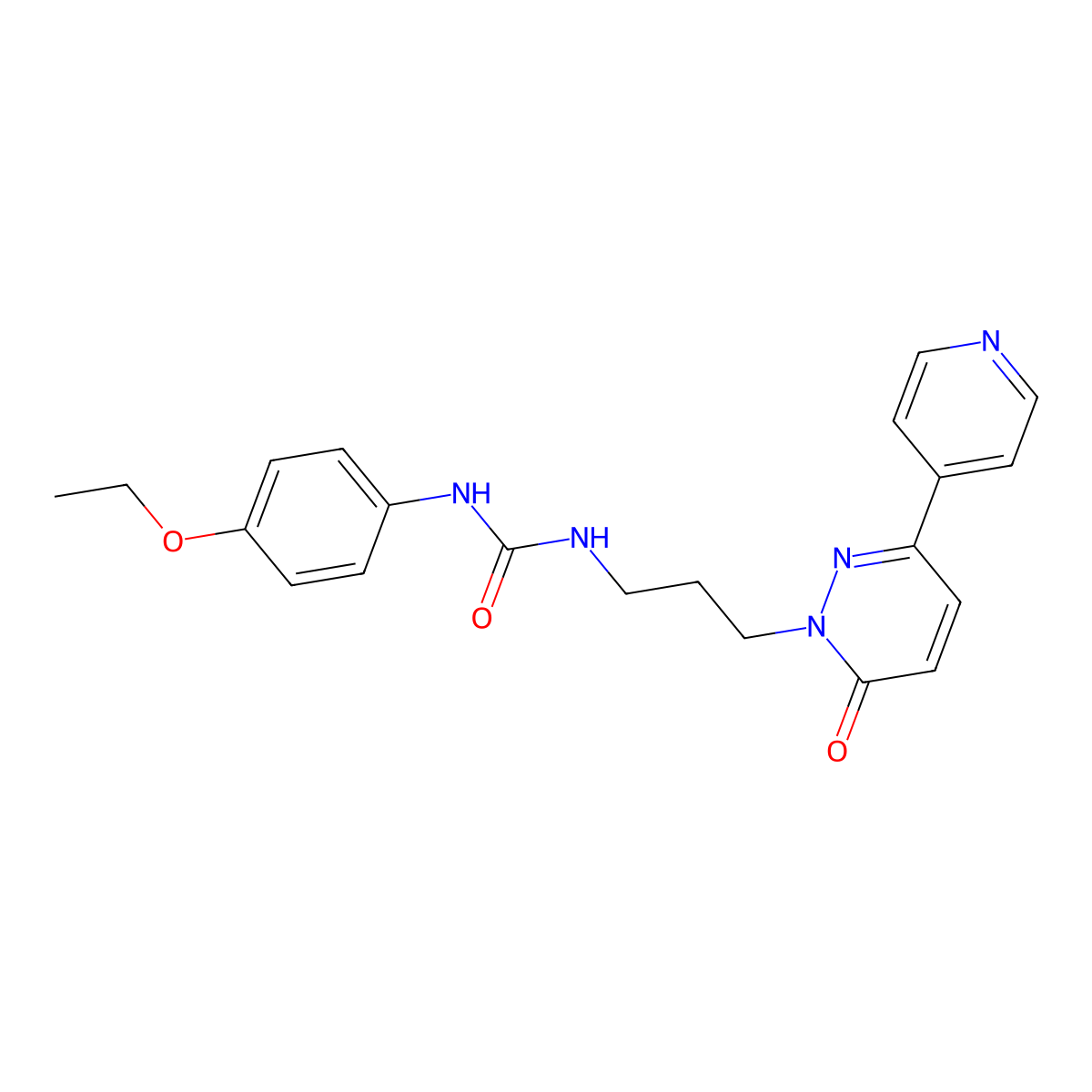 1-(4-ethoxyphenyl)-3-(3-(6-oxo-3-(pyridin-4-yl)pyridazin-1(6H)-yl)propyl)urea molecular structure, CAS 1105208-95-4