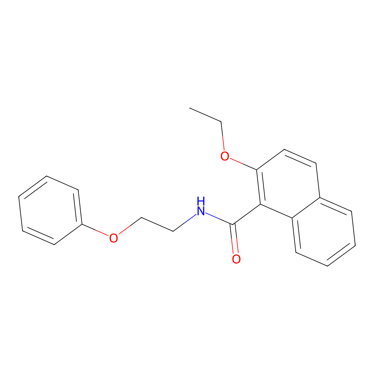 2-ethoxy-N-(2-phenoxyethyl)-1-naphthamide molecular structure, CAS 1105209-01-5