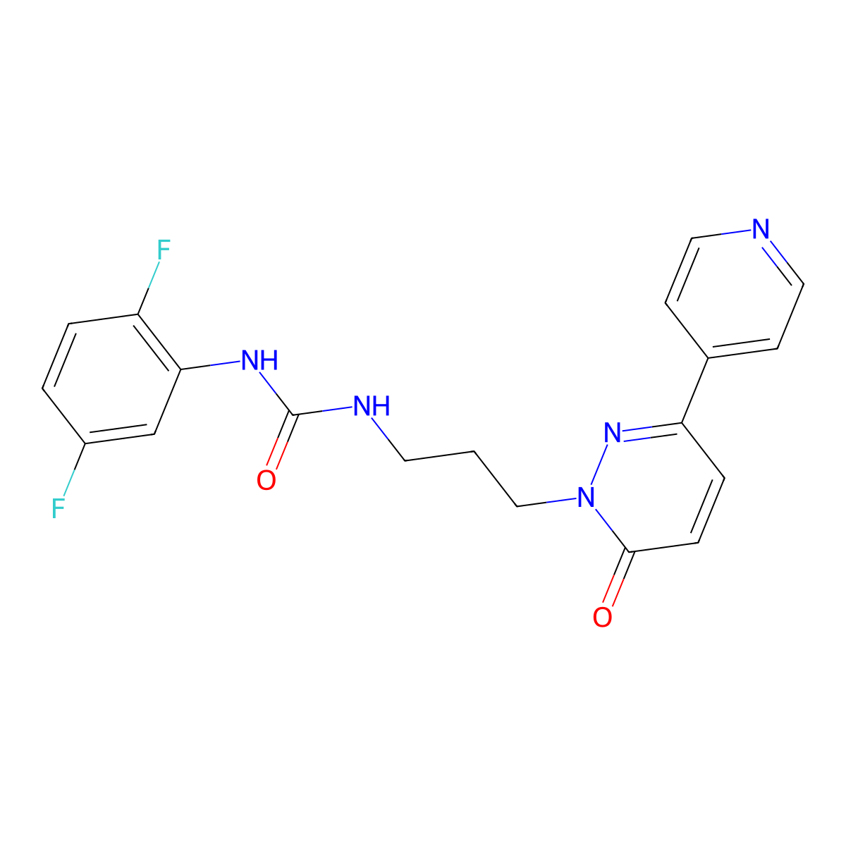 1-(2,5-difluorophenyl)-3-(3-(6-oxo-3-(pyridin-4-yl)pyridazin-1(6H)-yl)propyl)urea molecular structure, CAS 1105209-03-7