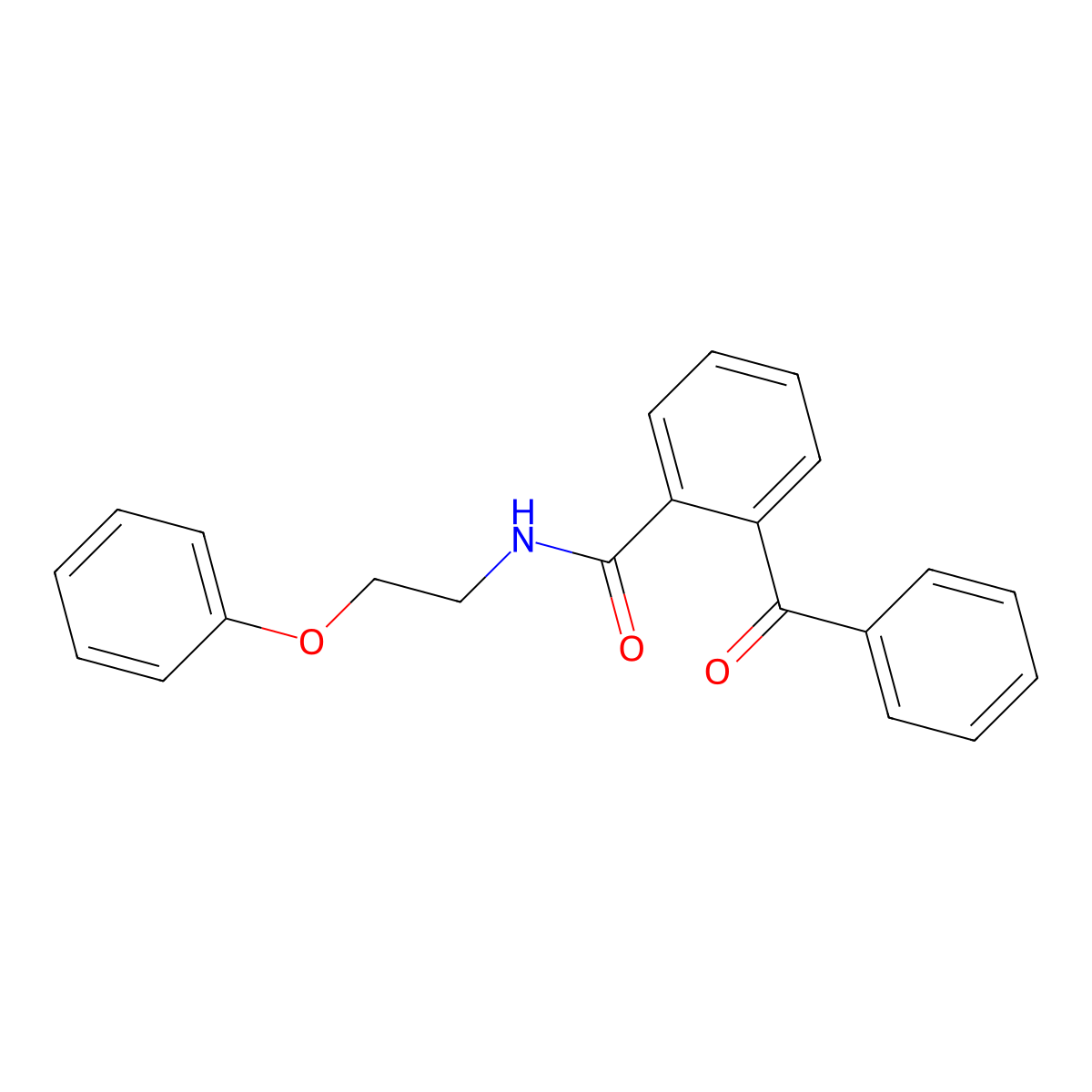 2-benzoyl-N-(2-phenoxyethyl)benzamide molecular structure, CAS 1105209-09-3
