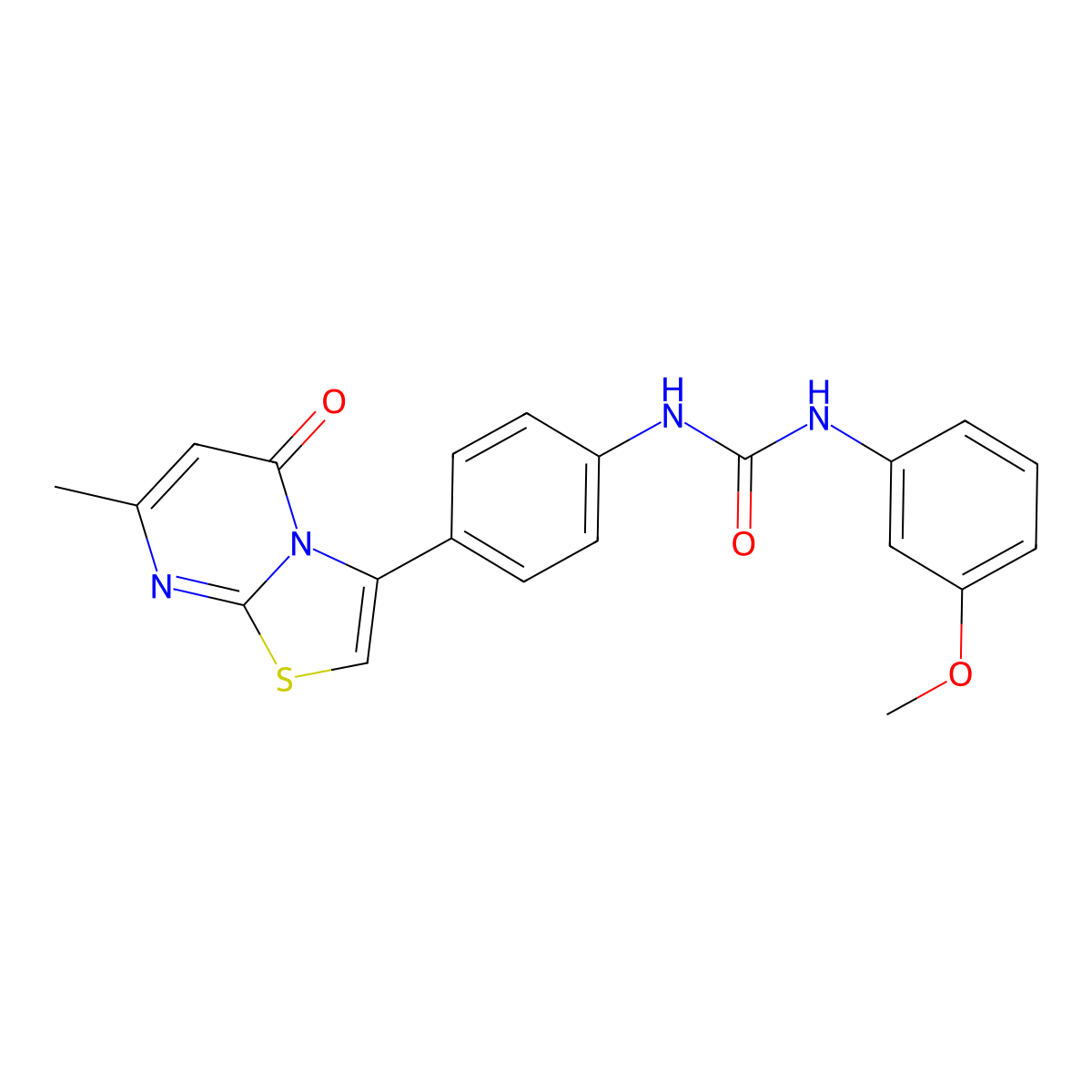 1-(3-methoxyphenyl)-3-(4-(7-methyl-5-oxo-5H-thiazolo[3,2-a]pyrimidin-3-yl)phenyl)urea molecular structure, CAS 1105209-19-5