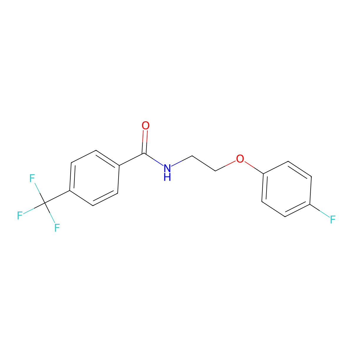 N-[2-(4-fluorophenoxy)ethyl]-4-(trifluoromethyl)benzamide molecular structure, CAS 1105209-23-1