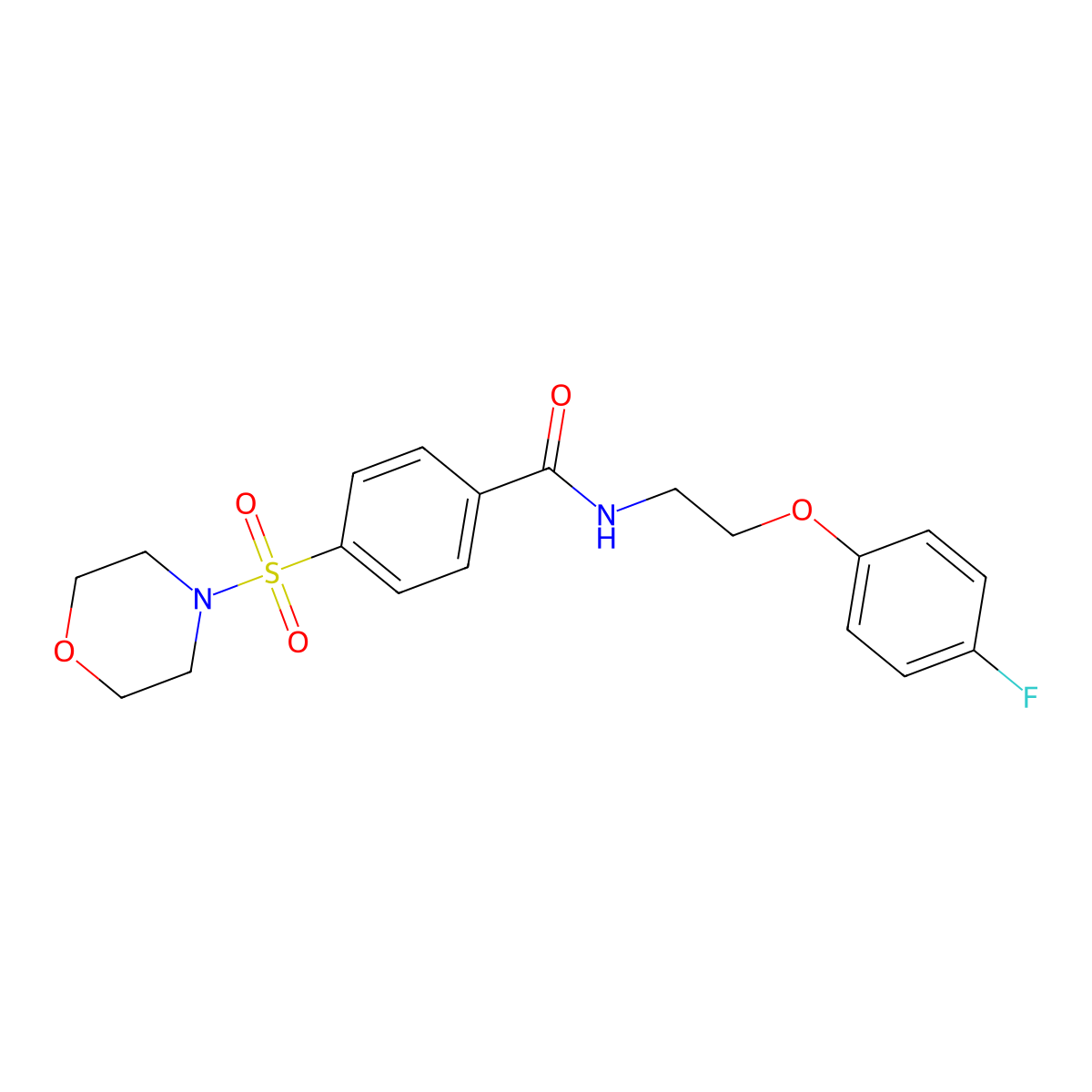 N-(2-(4-fluorophenoxy)ethyl)-4-(morpholinosulfonyl)benzamide molecular structure, CAS 1105209-39-9