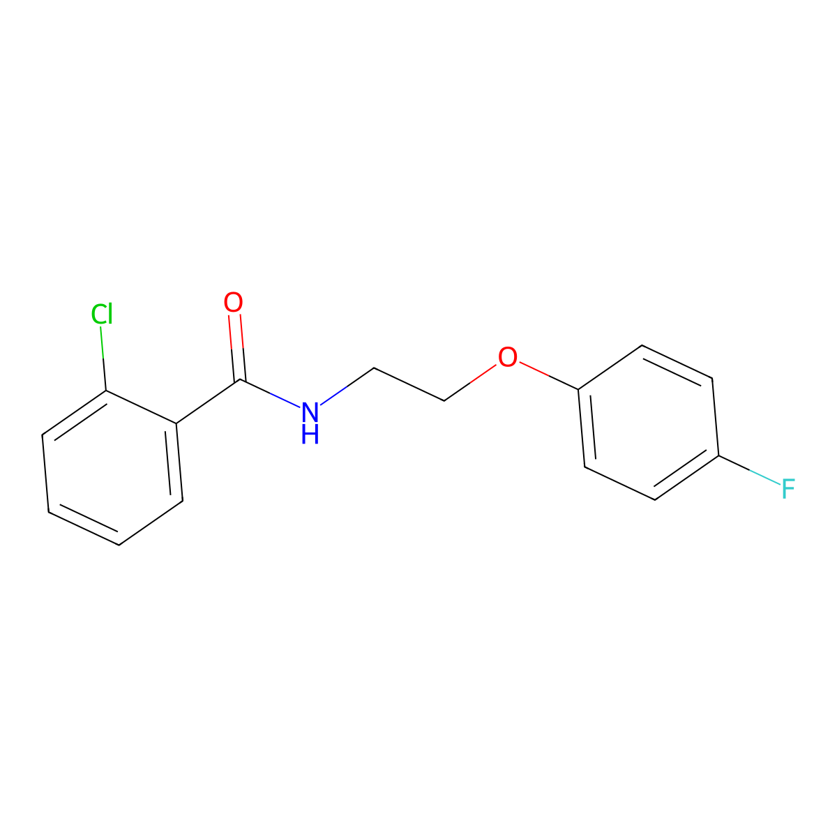 2-chloro-N-[2-(4-fluorophenoxy)ethyl]benzamide molecular structure, CAS 1105209-89-9