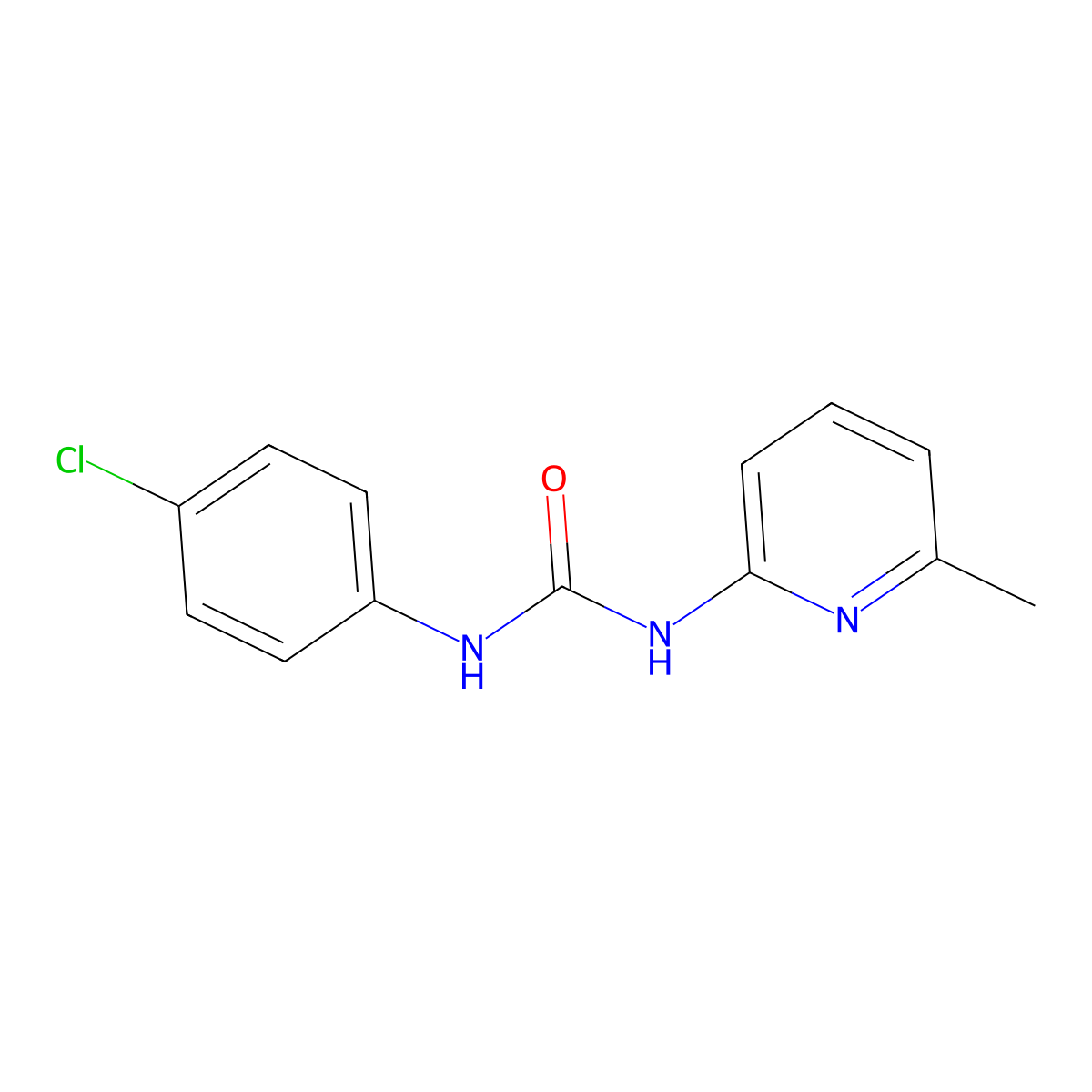 1-(4-Chlorophenyl)-3-(6-methylpyridin-2-yl)urea molecular structure, CAS 110521-47-6