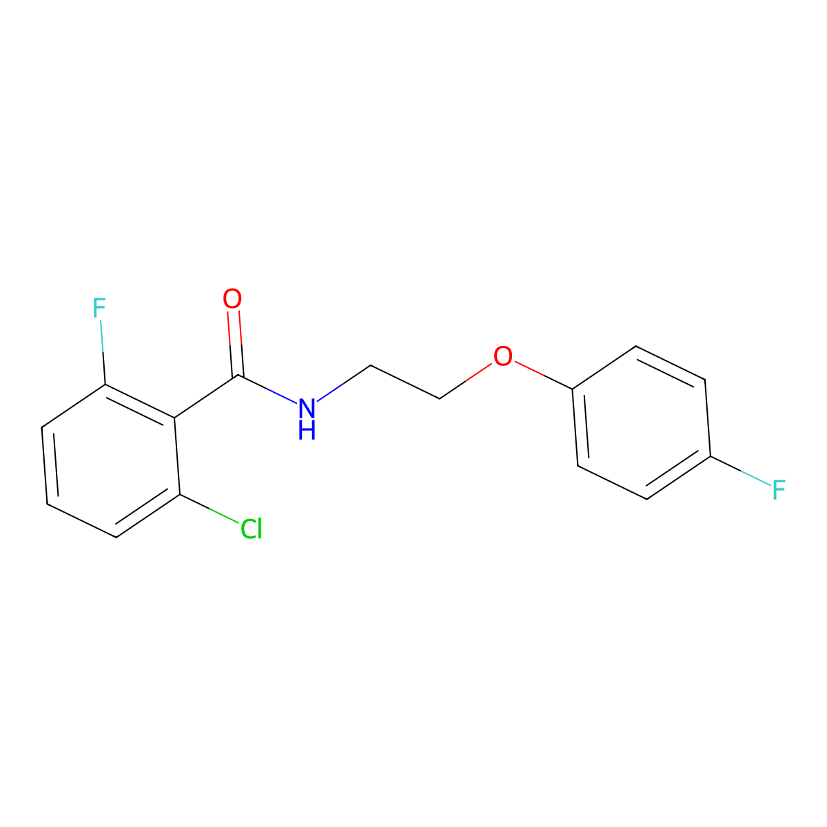 2-chloro-6-fluoro-N-[2-(4-fluorophenoxy)ethyl]benzamide molecular structure, CAS 1105210-05-6