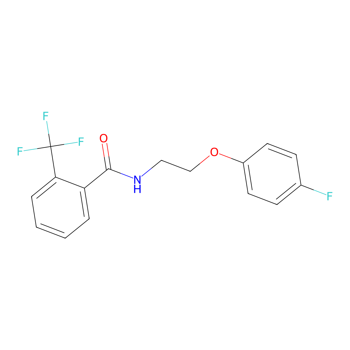 N-[2-(4-fluorophenoxy)ethyl]-2-(trifluoromethyl)benzamide molecular structure, CAS 1105210-13-6