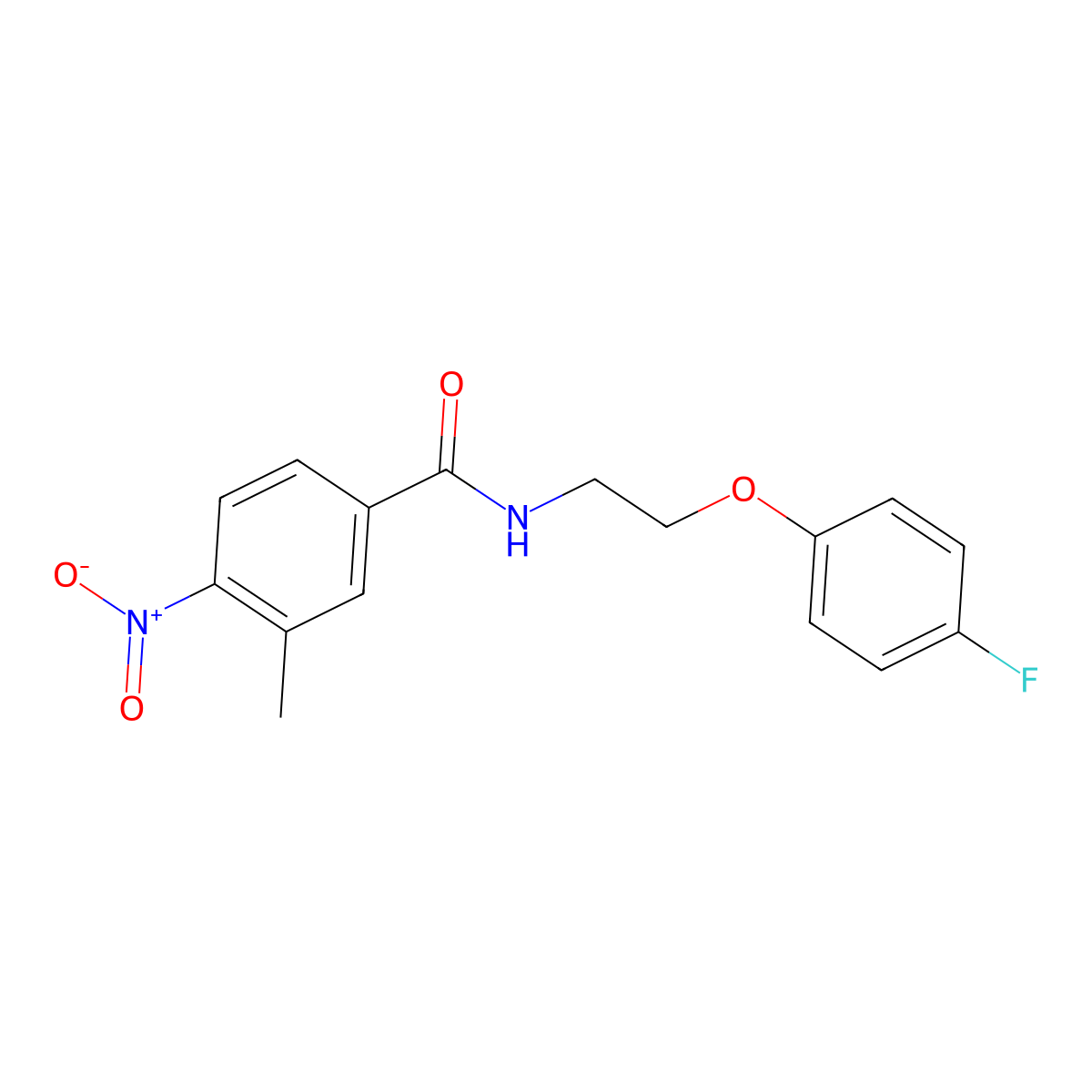 N-[2-(4-fluorophenoxy)ethyl]-3-methyl-4-nitrobenzamide molecular structure, CAS 1105210-28-3
