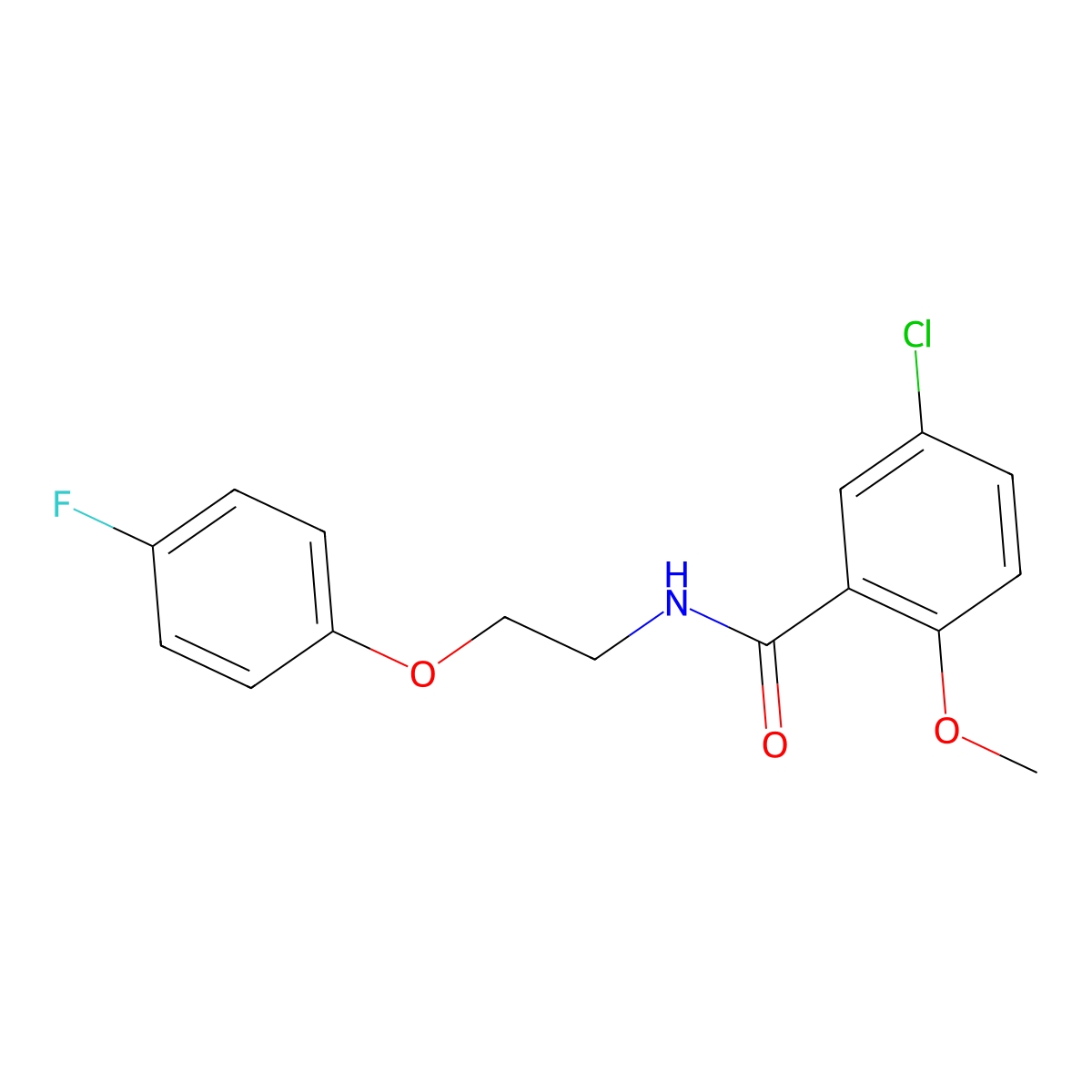 5-chloro-N-[2-(4-fluorophenoxy)ethyl]-2-methoxybenzamide molecular structure, CAS 1105210-36-3