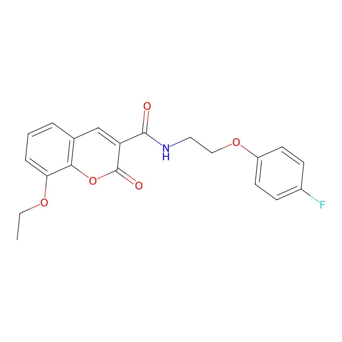 8-ethoxy-N-[2-(4-fluorophenoxy)ethyl]-2-oxo-2H-chromene-3-carboxamide molecular structure, CAS 1105210-44-3