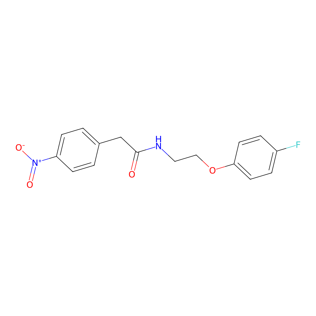 N-[2-(4-fluorophenoxy)ethyl]-2-(4-nitrophenyl)acetamide molecular structure, CAS 1105210-60-3