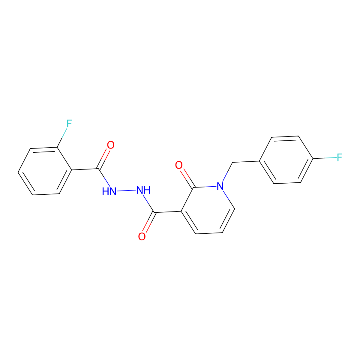 N'-(2-fluorobenzoyl)-1-(4-fluorobenzyl)-2-oxo-1,2-dihydropyridine-3-carbohydrazide molecular structure, CAS 1105210-69-2