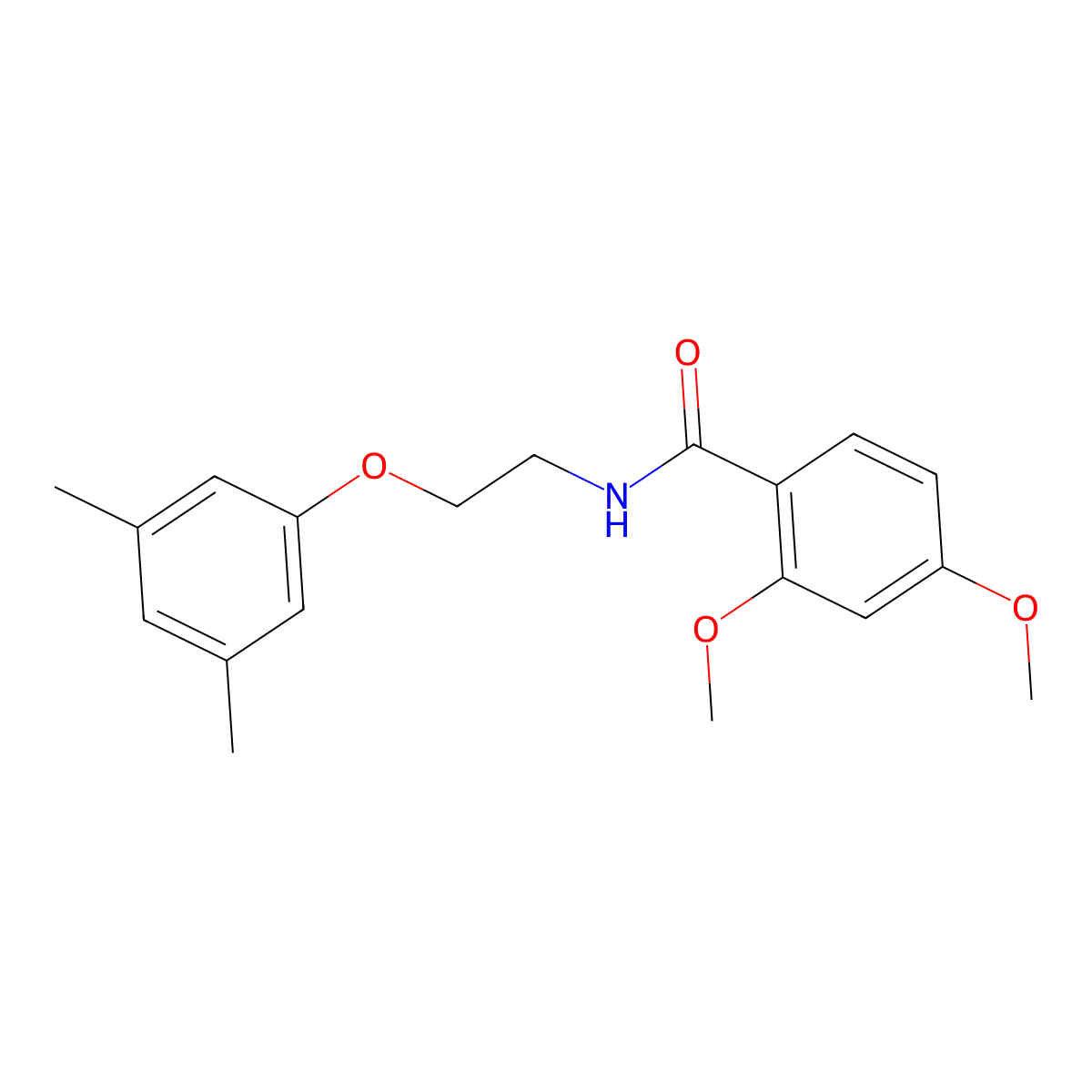 N-[2-(3,5-dimethylphenoxy)ethyl]-2,4-dimethoxybenzamide molecular structure, CAS 1105211-14-0