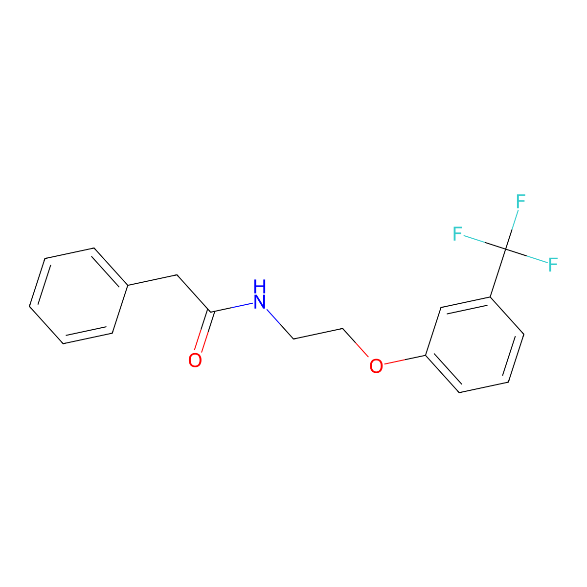 2-phenyl-N-(2-(3-(trifluoromethyl)phenoxy)ethyl)acetamide molecular structure, CAS 1105211-68-4