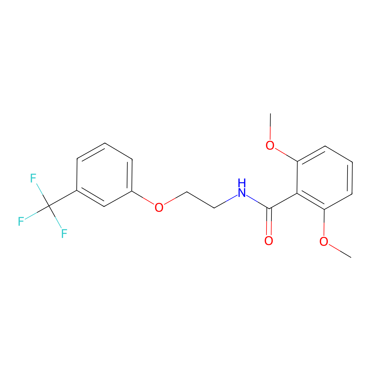 2,6-dimethoxy-N-{2-[3-(trifluoromethyl)phenoxy]ethyl}benzamide molecular structure, CAS 1105211-90-2