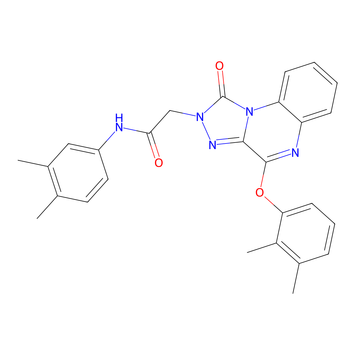 2-(4-(2,3-dimethylphenoxy)-1-oxo-[1,2,4]triazolo[4,3-a]quinoxalin-2(1H)-yl)-N-(3,4-dimethylphenyl)acetamide molecular structure, CAS 1105212-31-4