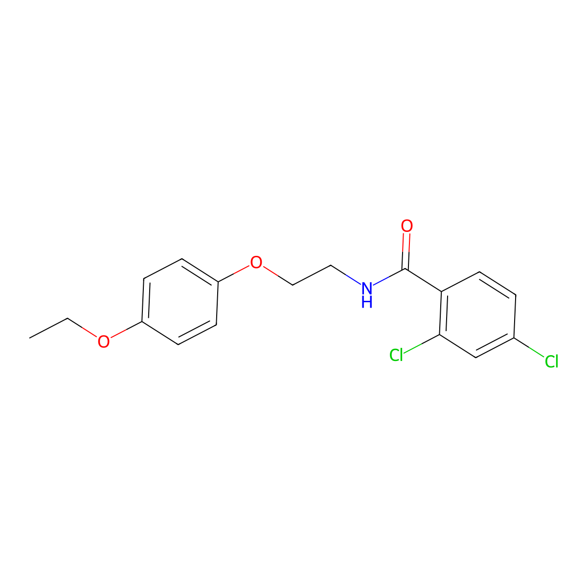2,4-dichloro-N-[2-(4-ethoxyphenoxy)ethyl]benzamide molecular structure, CAS 1105212-32-5