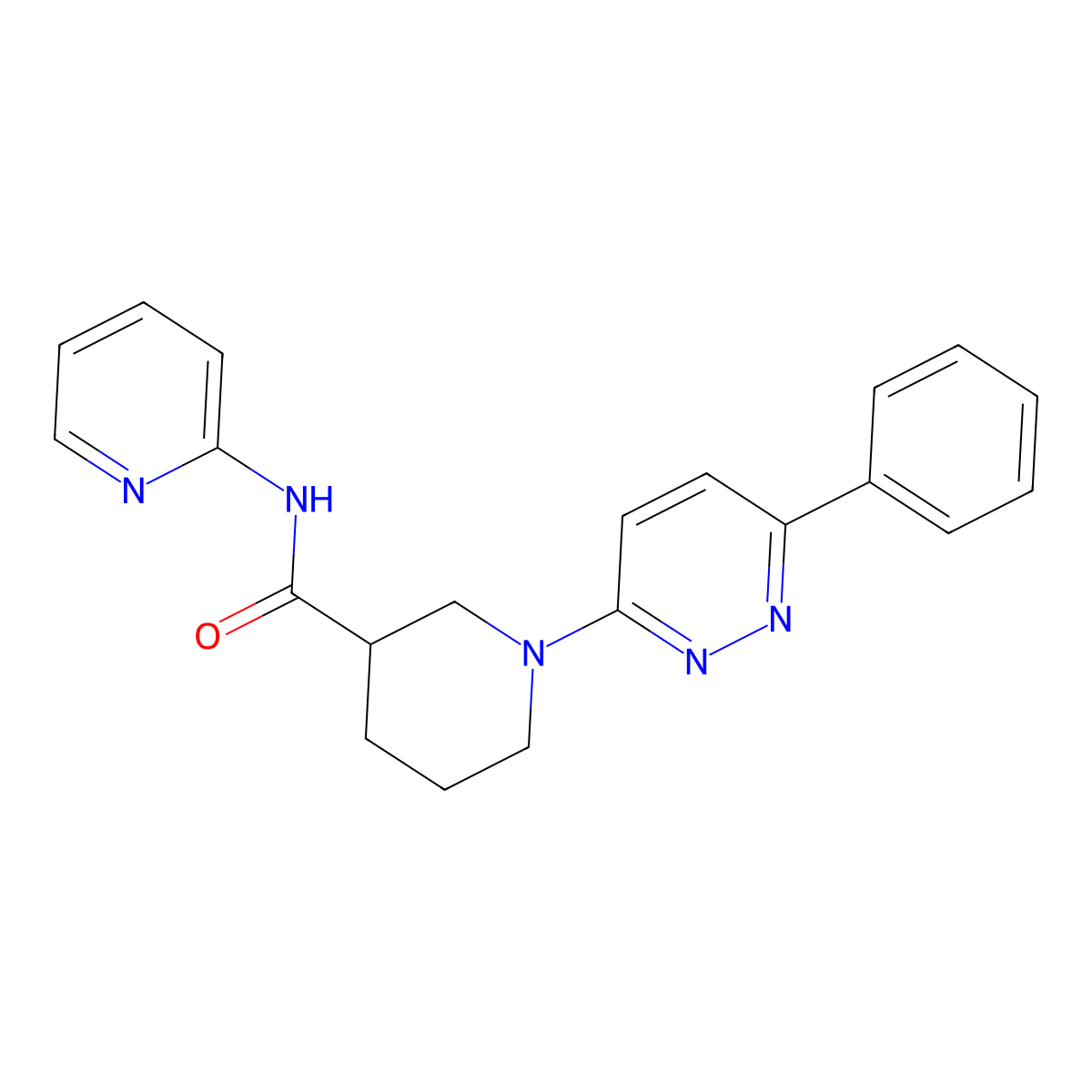 1-(6-phenylpyridazin-3-yl)-N-(pyridin-2-yl)piperidine-3-carboxamide molecular structure, CAS 1105212-62-1