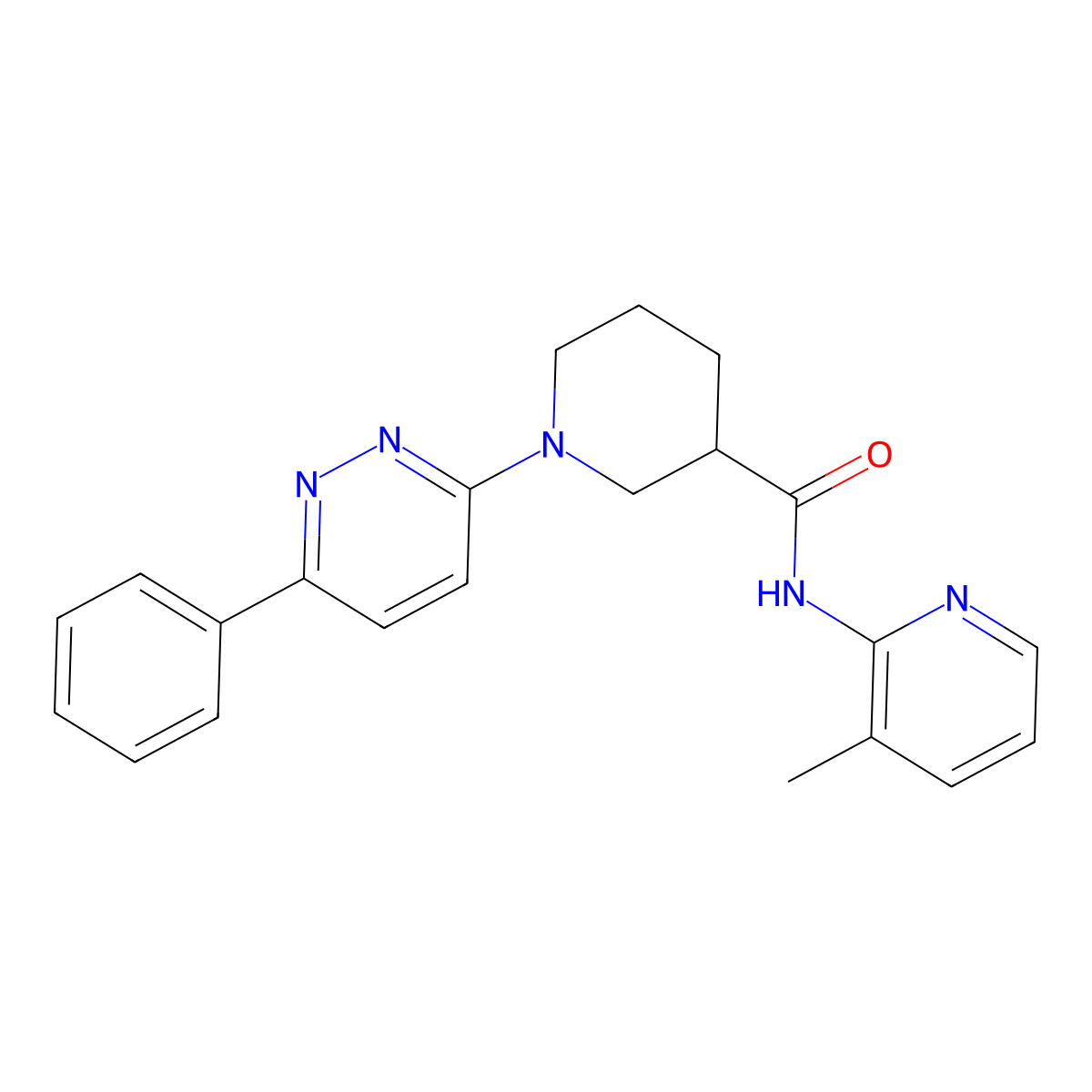 N-(3-methylpyridin-2-yl)-1-(6-phenylpyridazin-3-yl)piperidine-3-carboxamide molecular structure, CAS 1105212-68-7