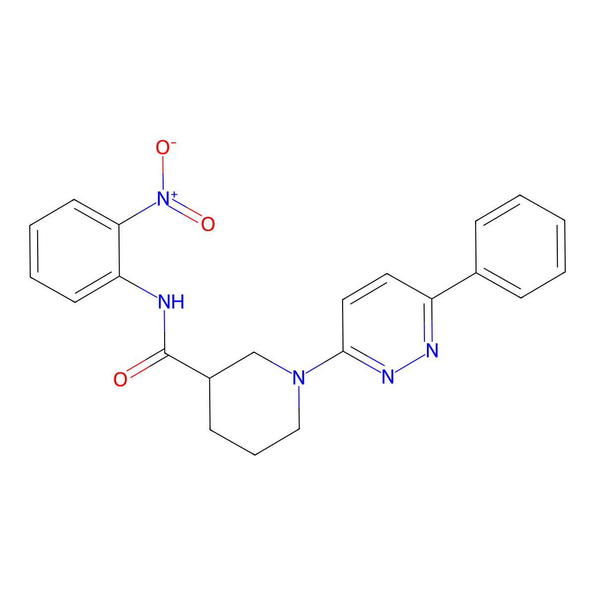 N-(2-nitrophenyl)-1-(6-phenylpyridazin-3-yl)piperidine-3-carboxamide molecular structure, CAS 1105212-83-6