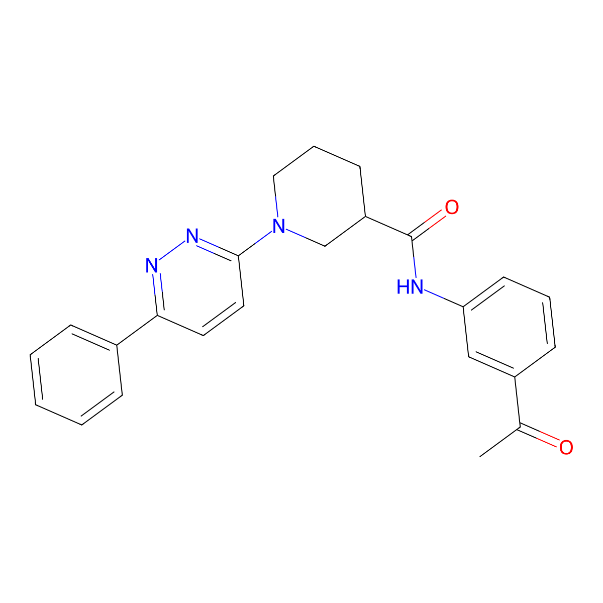 N-(3-acetylphenyl)-1-(6-phenylpyridazin-3-yl)piperidine-3-carboxamide molecular structure, CAS 1105212-88-1