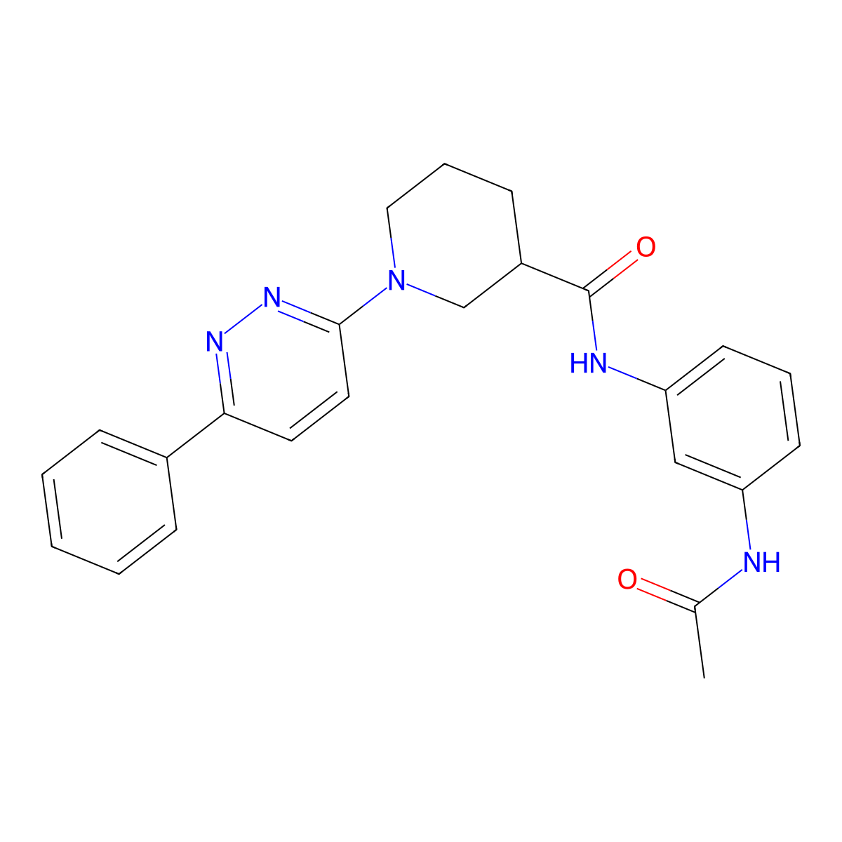 N-(3-acetamidophenyl)-1-(6-phenylpyridazin-3-yl)piperidine-3-carboxamide molecular structure, CAS 1105212-94-9