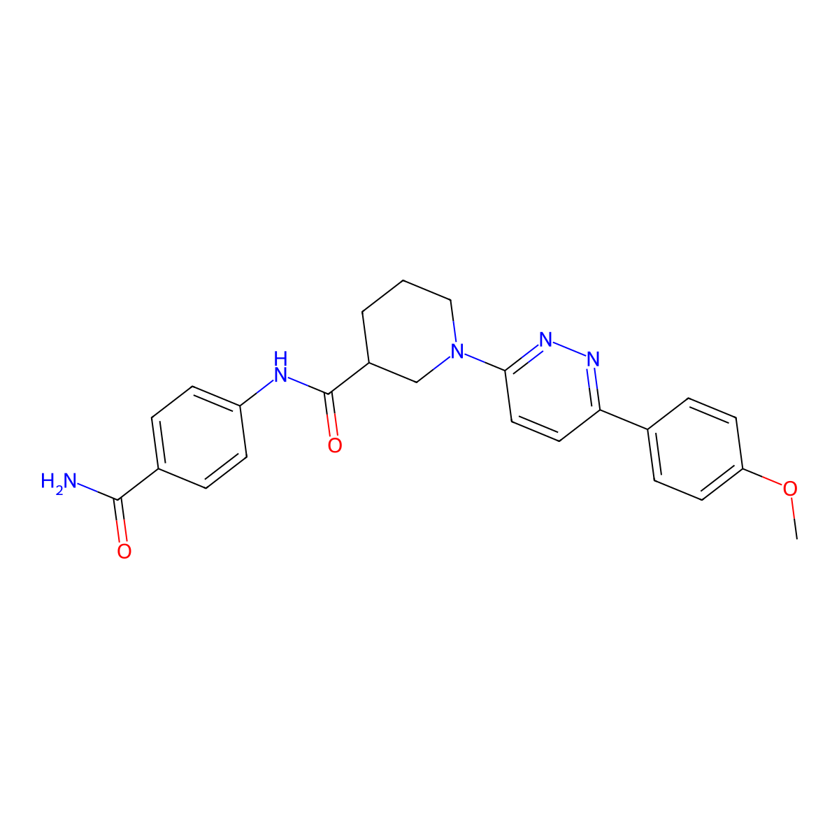 N-(4-carbamoylphenyl)-1-(6-(4-methoxyphenyl)pyridazin-3-yl)piperidine-3-carboxamide molecular structure, CAS 1105213-00-0