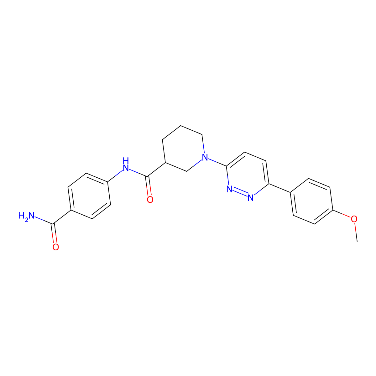 N-(4-carbamoylphenyl)-1-(6-(4-methoxyphenyl)pyridazin-3-yl)piperidine-3-carboxamide molecular structure, CAS 1105213-00-0