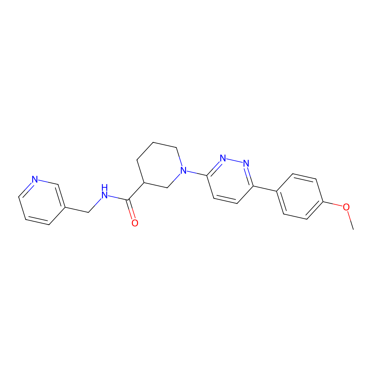 1-[6-(4-methoxyphenyl)pyridazin-3-yl]-N-[(pyridin-3-yl)methyl]piperidine-3-carboxamide molecular structure, CAS 1105213-12-4