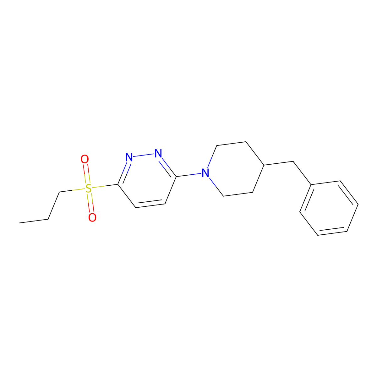 3-(4-Benzylpiperidin-1-yl)-6-(propylsulfonyl)pyridazine molecular structure, CAS 1105213-31-7