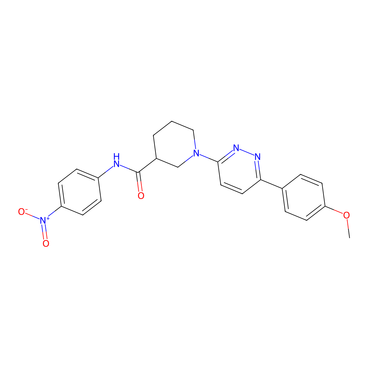 1-[6-(4-methoxyphenyl)pyridazin-3-yl]-N-(4-nitrophenyl)piperidine-3-carboxamide molecular structure, CAS 1105213-36-2