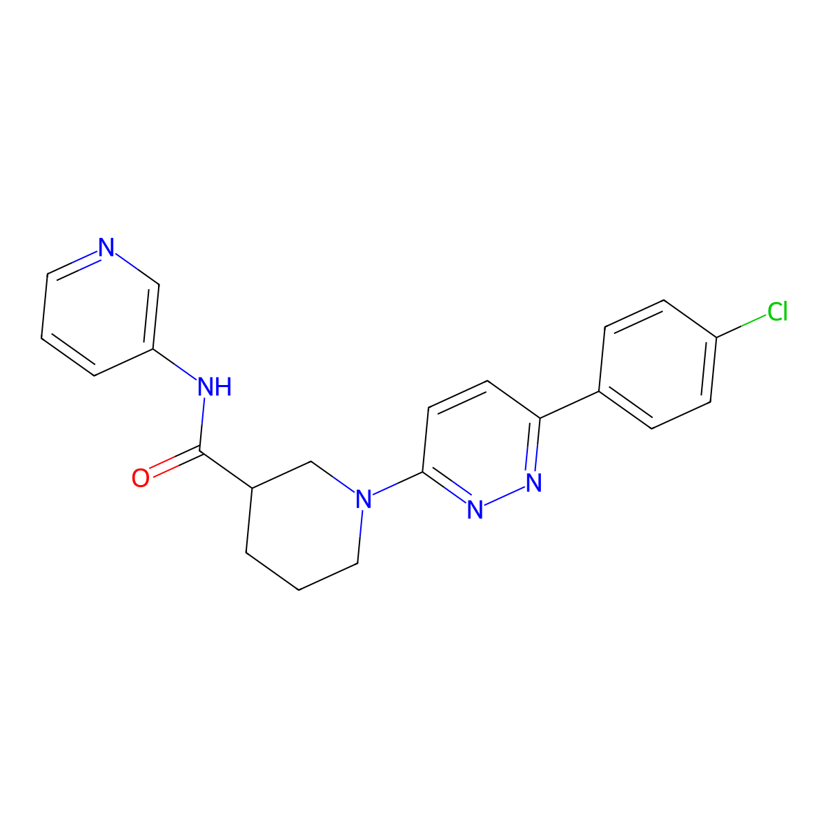 1-(6-(4-chlorophenyl)pyridazin-3-yl)-N-(pyridin-3-yl)piperidine-3-carboxamide molecular structure, CAS 1105213-71-5