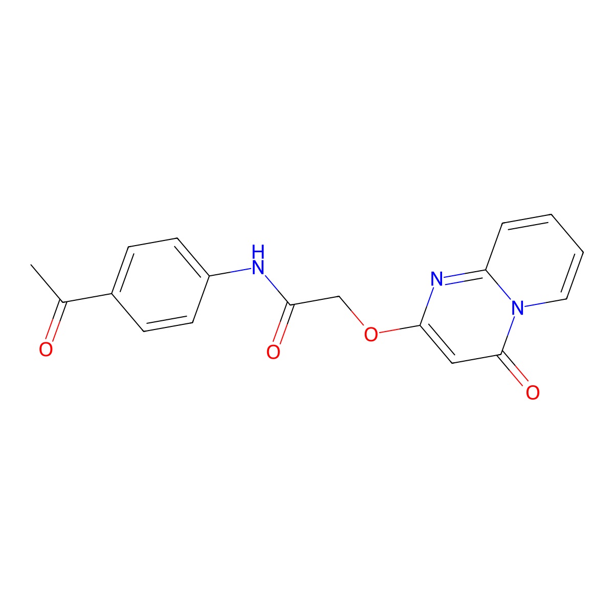 N-(4-acetylphenyl)-2-({4-oxo-4H-pyrido[1,2-a]pyrimidin-2-yl}oxy)acetamide molecular structure, CAS 1105213-88-4