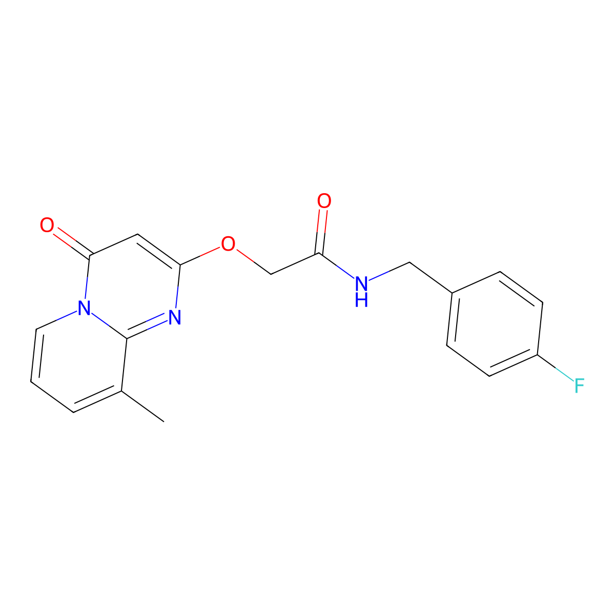 N-(4-fluorobenzyl)-2-((9-methyl-4-oxo-4H-pyrido[1,2-a]pyrimidin-2-yl)oxy)acetamide molecular structure, CAS 1105214-12-7