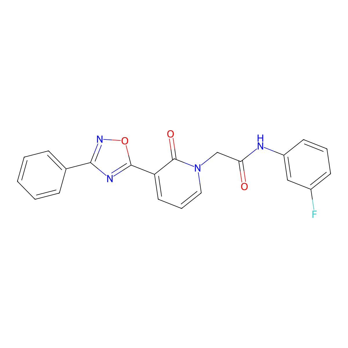 N-(3-fluorophenyl)-2-[2-oxo-3-(3-phenyl-1,2,4-oxadiazol-5-yl)pyridin-1(2H)-yl]acetamide molecular structure, CAS 1105214-46-7