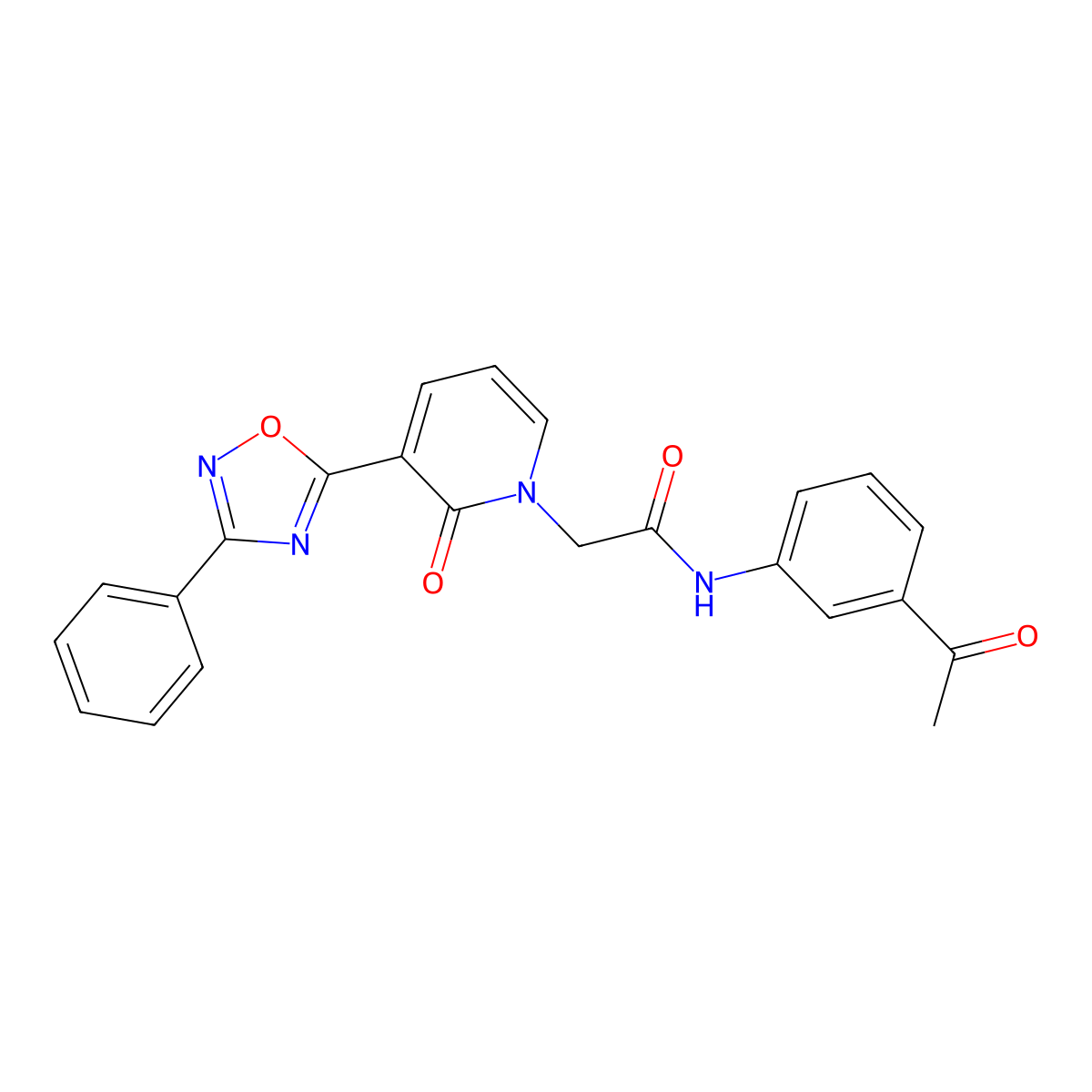 N-(3-acetylphenyl)-2-[2-oxo-3-(3-phenyl-1,2,4-oxadiazol-5-yl)pyridin-1(2H)-yl]acetamide molecular structure, CAS 1105214-67-2