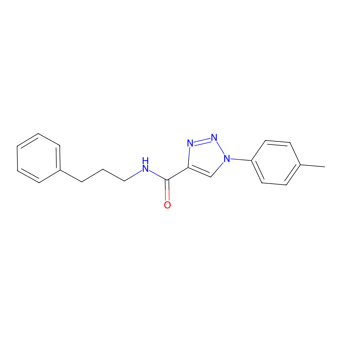1-(4-methylphenyl)-N-(3-phenylpropyl)-1H-1,2,3-triazole-4-carboxamide molecular structure, CAS 1105215-05-1