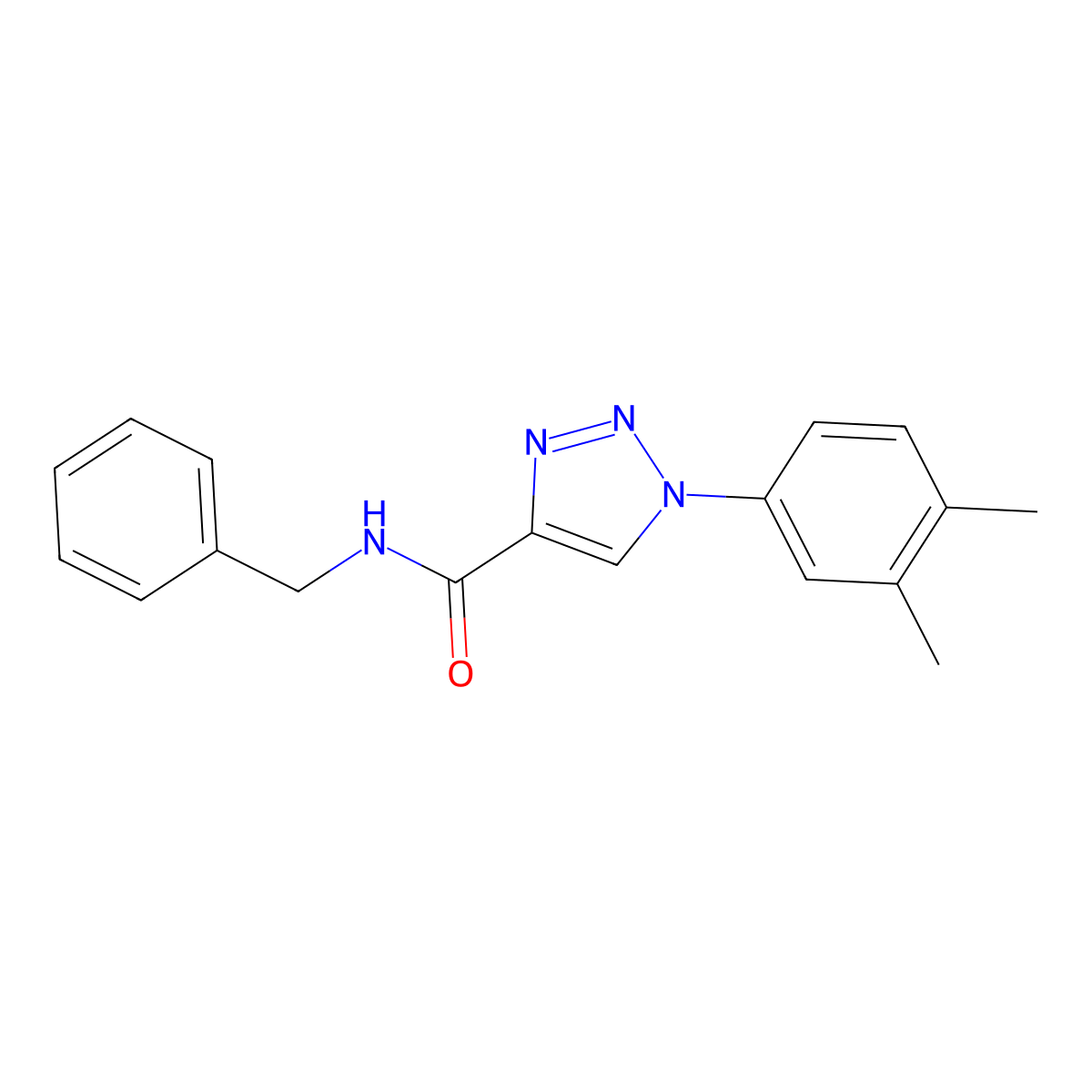 N-benzyl-1-(3,4-dimethylphenyl)-1H-1,2,3-triazole-4-carboxamide molecular structure, CAS 1105215-17-5