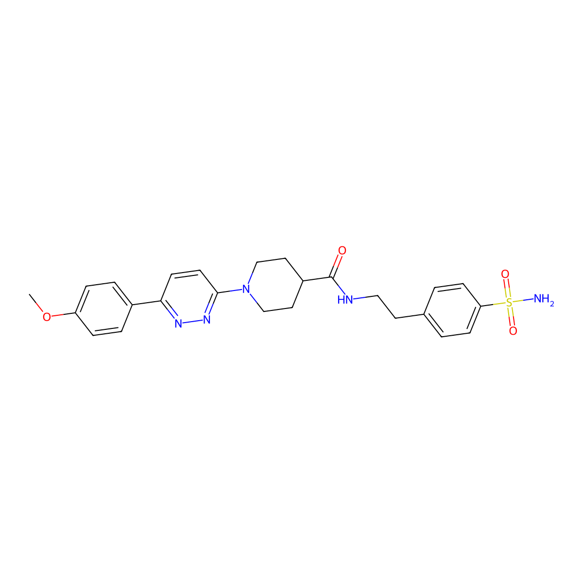 1-(6-(4-methoxyphenyl)pyridazin-3-yl)-N-(4-sulfamoylphenethyl)piperidine-4-carboxamide molecular structure, CAS 1105217-24-0