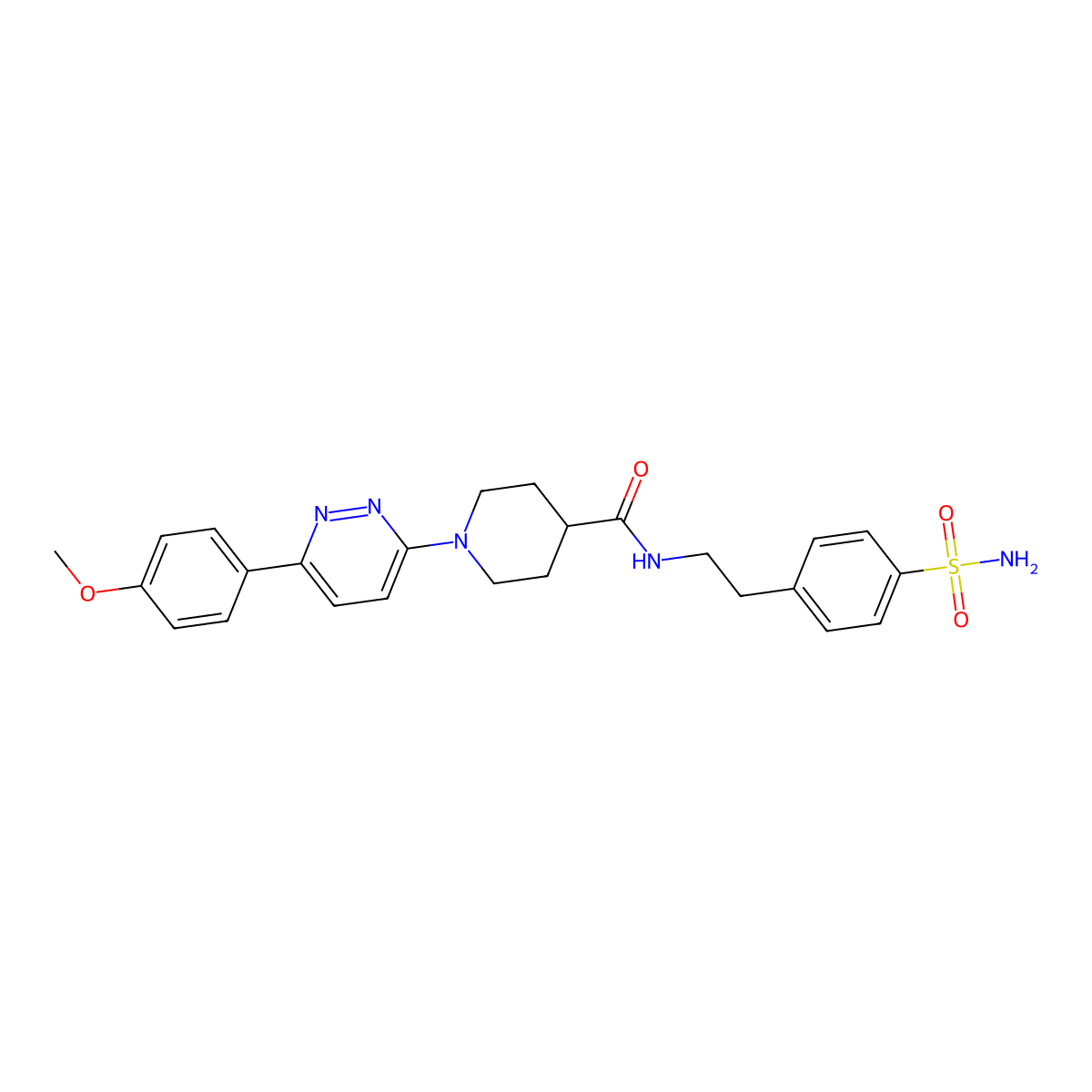 1-(6-(4-methoxyphenyl)pyridazin-3-yl)-N-(4-sulfamoylphenethyl)piperidine-4-carboxamide molecular structure, CAS 1105217-24-0