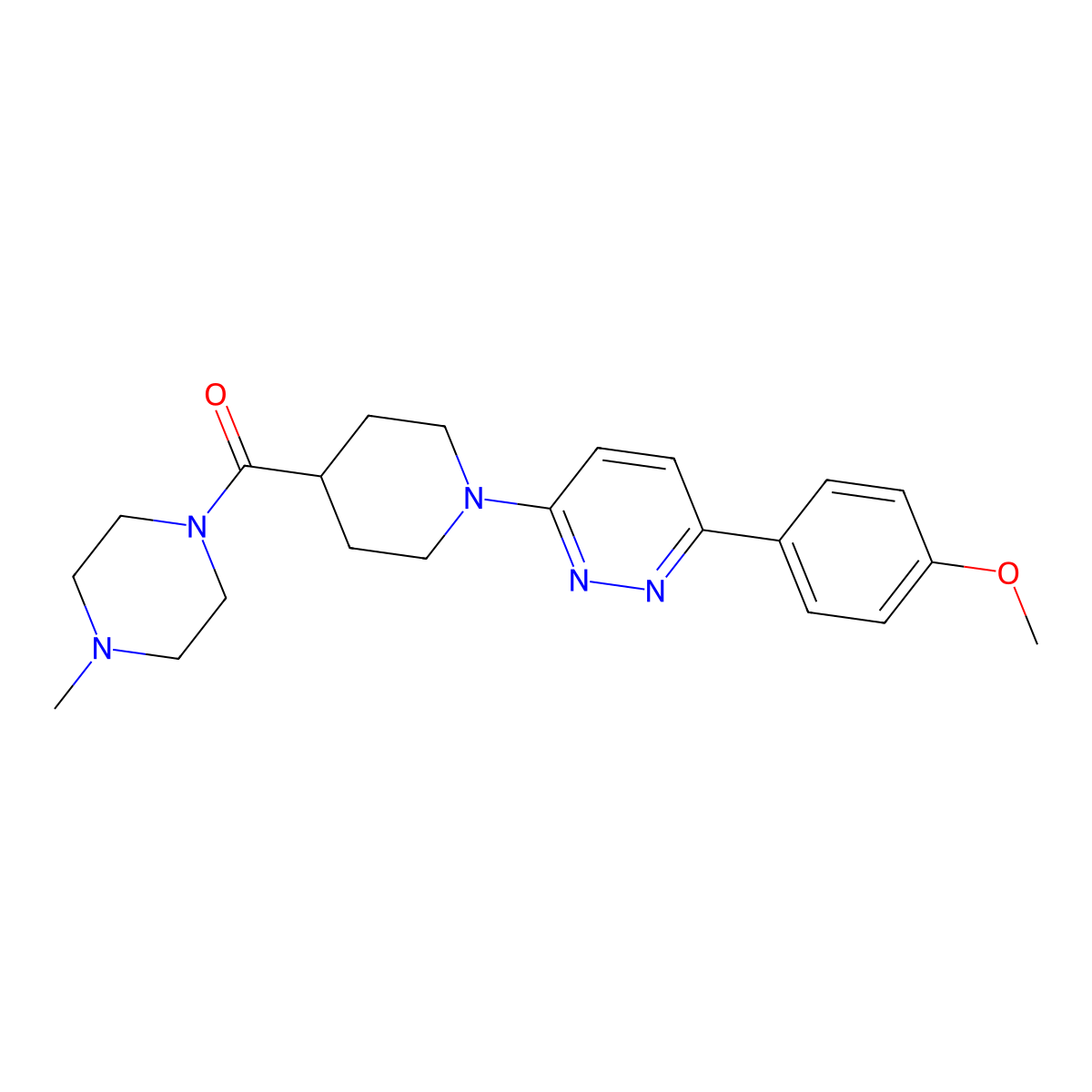 (1-(6-(4-Methoxyphenyl)pyridazin-3-yl)piperidin-4-yl)(4-methylpiperazin-1-yl)methanone molecular structure, CAS 1105217-29-5