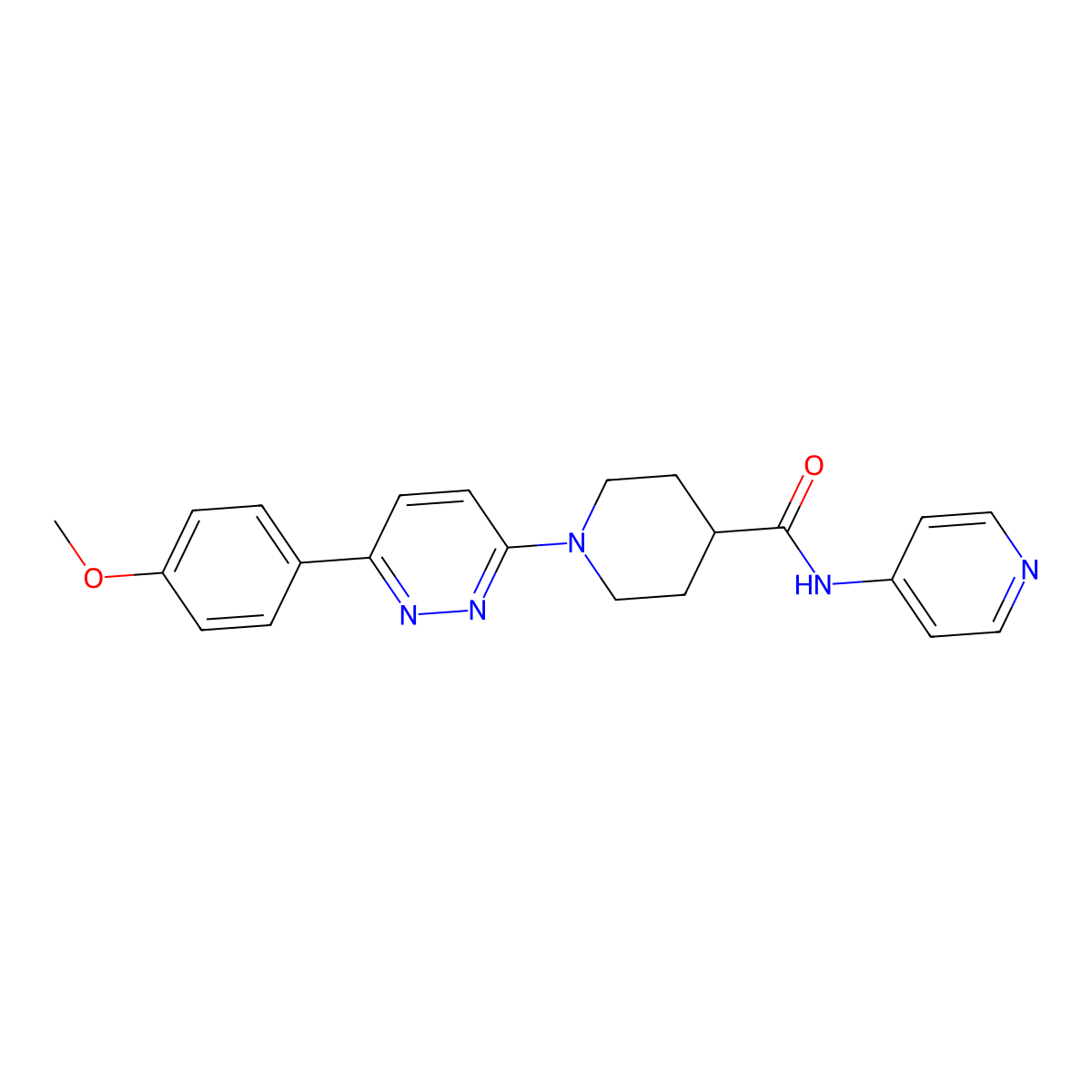 1-(6-(4-methoxyphenyl)pyridazin-3-yl)-N-(pyridin-4-yl)piperidine-4-carboxamide molecular structure, CAS 1105217-49-9