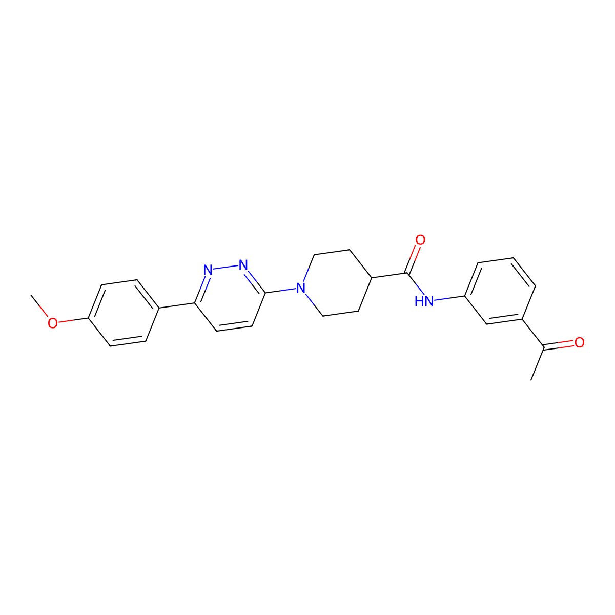 N-(3-acetylphenyl)-1-[6-(4-methoxyphenyl)pyridazin-3-yl]piperidine-4-carboxamide molecular structure, CAS 1105217-67-1