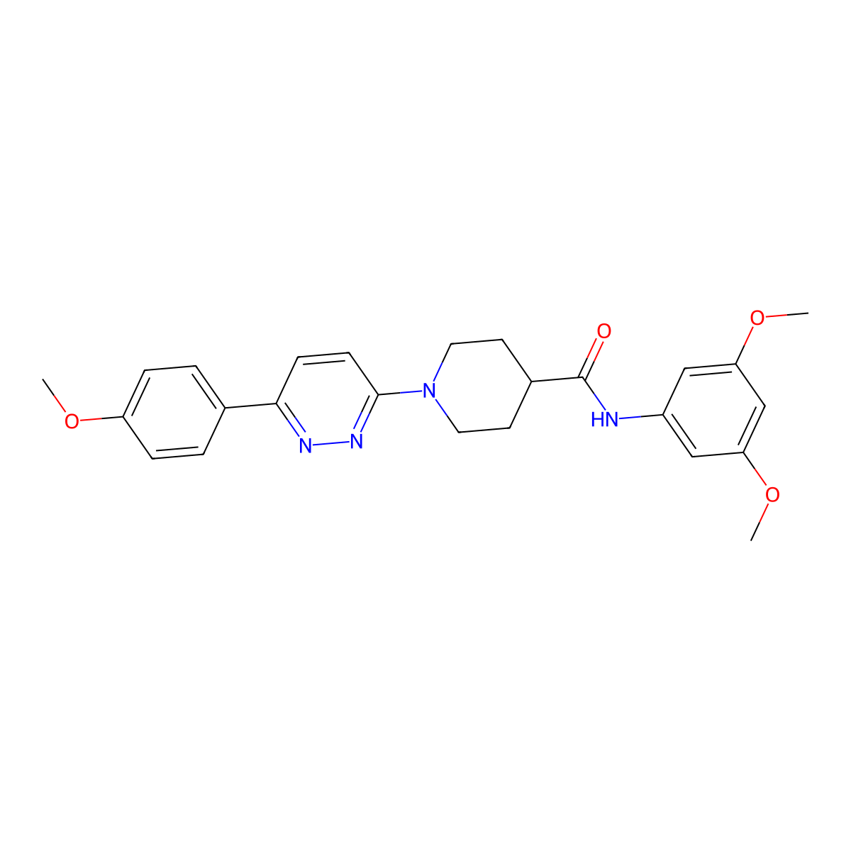 N-(3,5-dimethoxyphenyl)-1-[6-(4-methoxyphenyl)pyridazin-3-yl]piperidine-4-carboxamide molecular structure, CAS 1105217-73-9